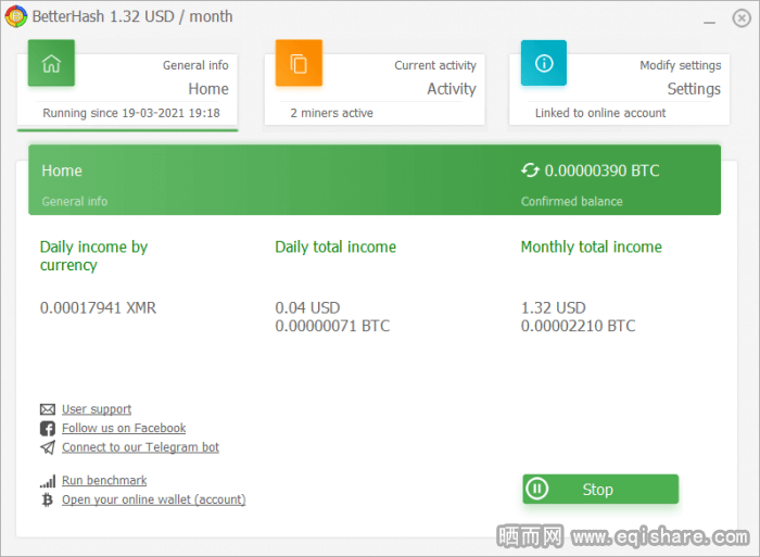 电脑端最简单的挖矿软件betterhash一键挖矿