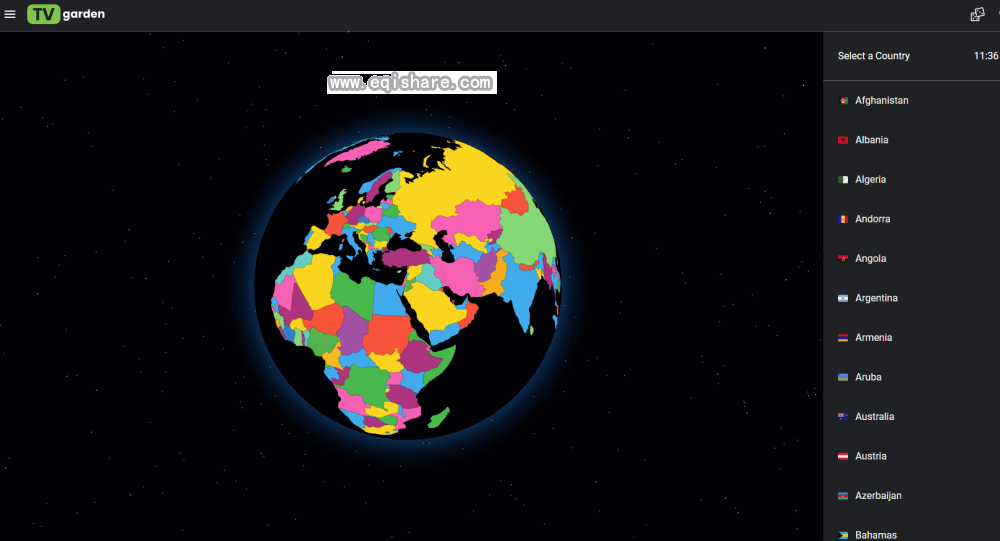 tv.garden 电视网站测评：3D 地球仪选台 + 全类别内容，解锁极致观影体验